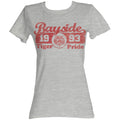Saved By The Bell Girls Juniors S/S T-Shirt - Tiger Pride - Heather Gray Heather Hoodie, Sweatshirt | CiraTrend.com