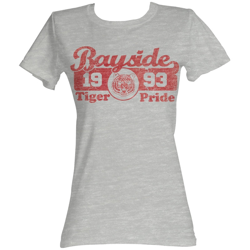 Saved By The Bell Girls Juniors S/S T-Shirt - Tiger Pride - Heather Gray Heather Hoodie, Sweatshirt | CiraTrend.com
