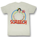 Saved By The Bell Mens S/S T-Shirt - Screech! - Solid Natural Hoodie, Sweatshirt | CiraTrend.com