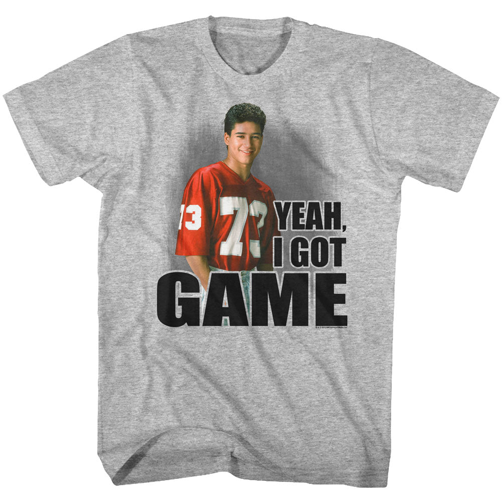Saved By The Bell Mens S/S T-Shirt - I Got Game - Heather Gray Heather Hoodie, Sweatshirt | CiraTrend.com