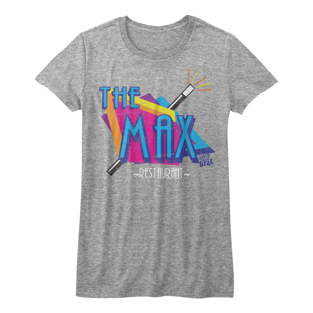 Saved By The Bell Girls Juniors S/S T-Shirt - The Max - Heather Gray Heather Hoodie, Sweatshirt | CiraTrend.com