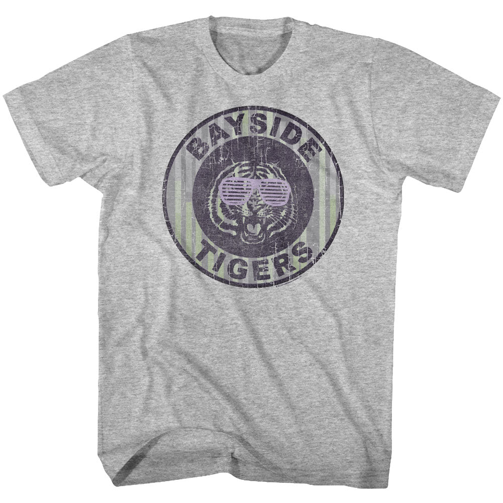 Saved By The Bell Mens S/S T-Shirt - Pinstripe Bayside - Heather Gray Heather Hoodie, Sweatshirt | CiraTrend.com