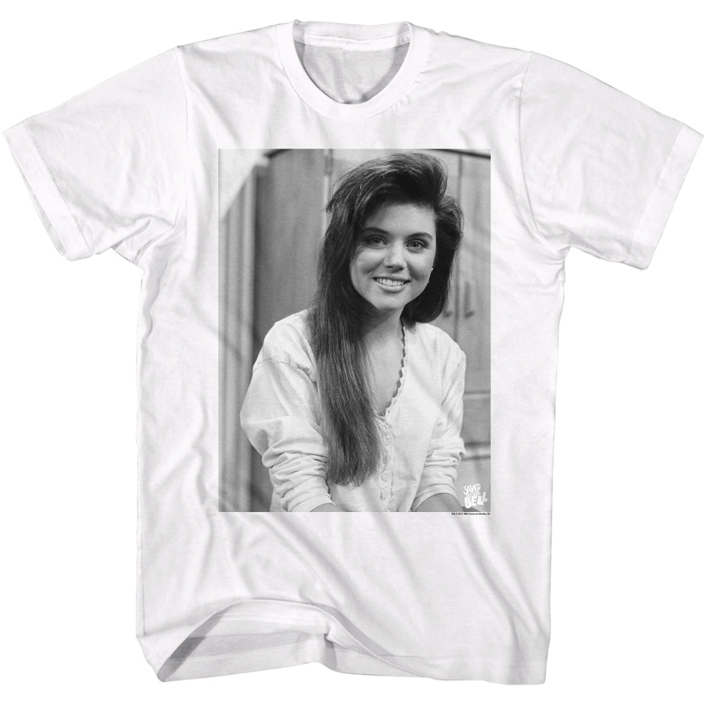 Saved By The Bell Mens S/S T-Shirt - Kelly Kapow - Solid White Hoodie, Sweatshirt | CiraTrend.com