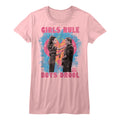 Saved By The Bell Girls Juniors S/S T-Shirt - Girls Rule - Solid Pink Hoodie, Sweatshirt | CiraTrend.com