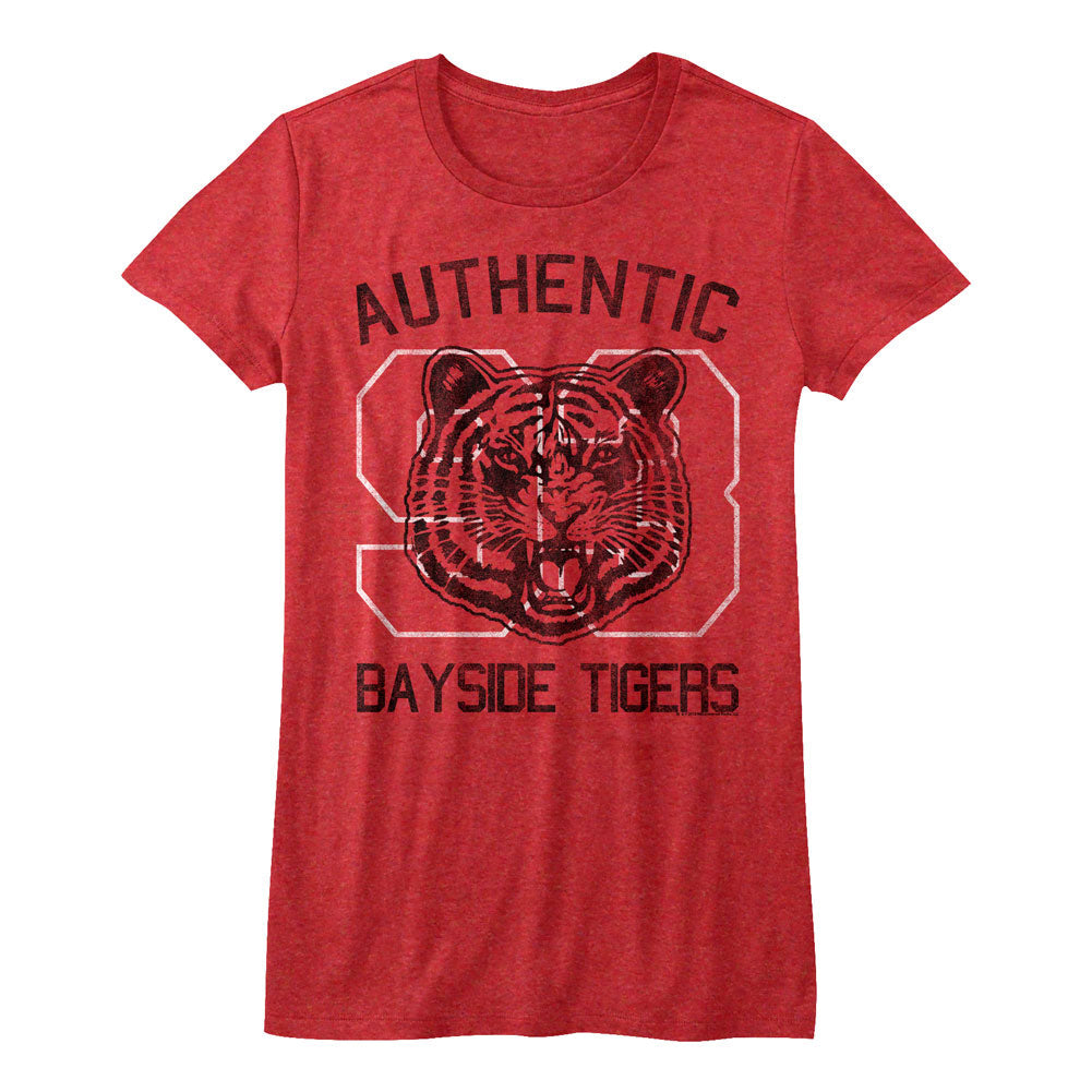 Saved By The Bell Girls Juniors S/S T-Shirt - Authentic - Heather Red Heather Hoodie, Sweatshirt | CiraTrend.com