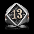 18K Gold PVD Coated Stainless Steel "13" and Skulls Signet Ring T-Shirts, Hoodie, Sweatshirt | CiraTrend.com (Image 1)