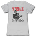 Scarface Girls Juniors S/S T-Shirt - Say Hello - Solid Silver Hoodie, Sweatshirt | CiraTrend.com