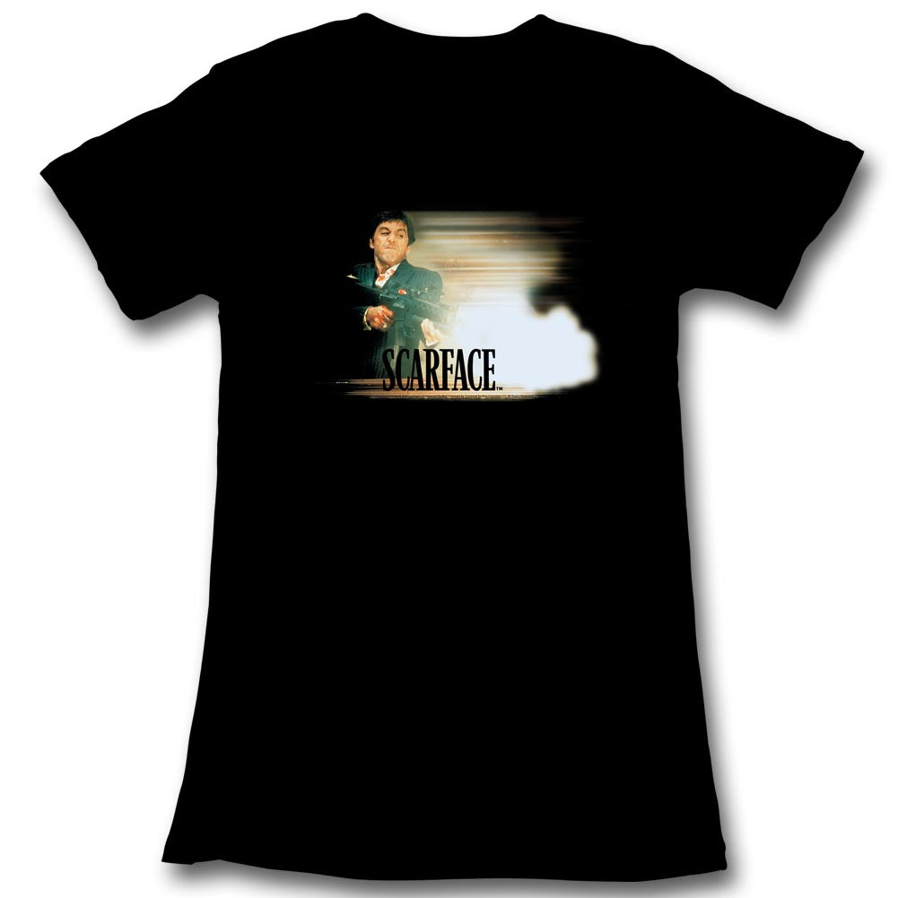 Scarface Girls Juniors S/S T-Shirt - Glowy Dude - Solid Black Hoodie, Sweatshirt | CiraTrend.com