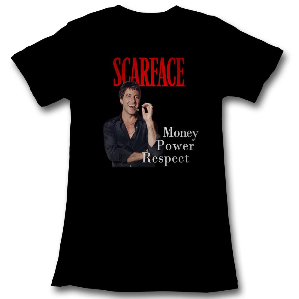Scarface Girls Juniors S/S T-Shirt - Mpr - Solid Black Hoodie, Sweatshirt | CiraTrend.com