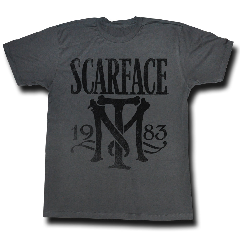 Scarface Mens S/S T-Shirt - Symbol - Heather Black Heather Hoodie, Sweatshirt | CiraTrend.com