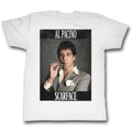 Scarface Mens S/S T-Shirt - Pacino - Solid White Hoodie, Sweatshirt | CiraTrend.com