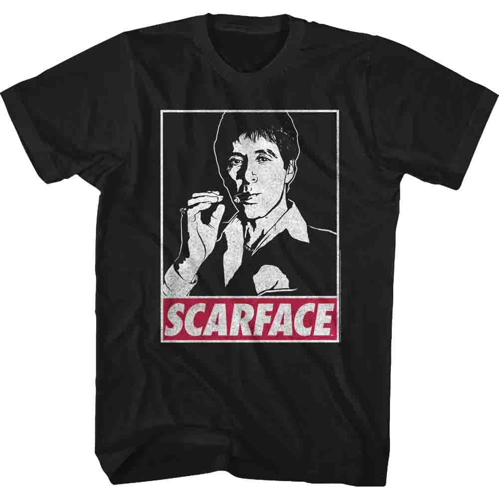 Scarface Mens S/S T-Shirt - Obey Tony - Solid Black Hoodie, Sweatshirt | CiraTrend.com