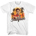 Scarface Mens S/S T-Shirt - Airbrush - Solid White Hoodie, Sweatshirt | CiraTrend.com