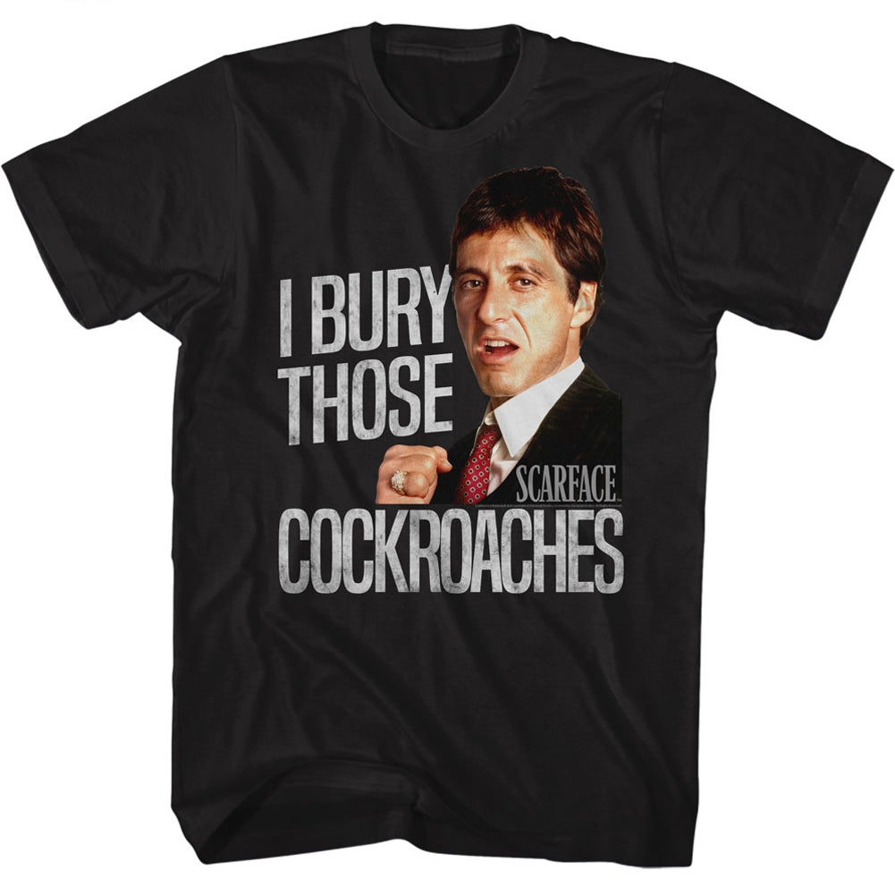 Scarface Mens S/S T-Shirt - I Bury - Solid Black Hoodie, Sweatshirt | CiraTrend.com