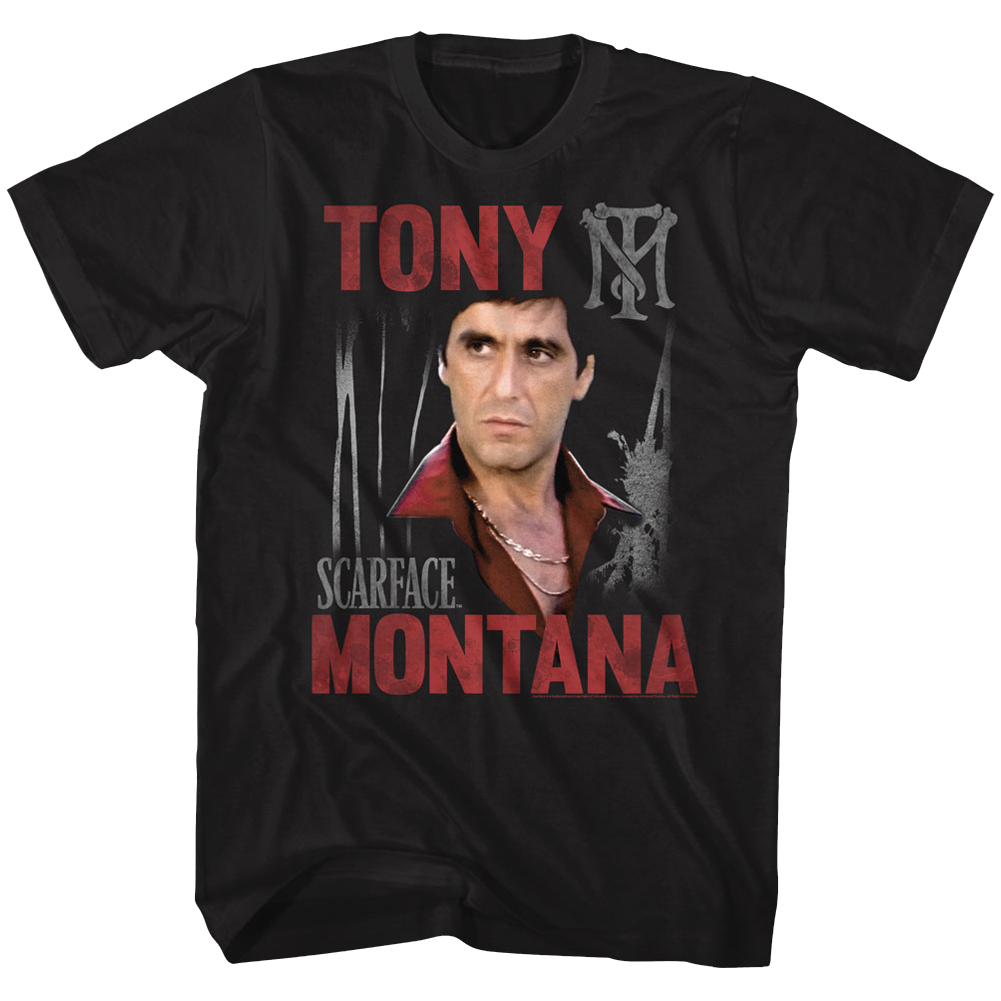 Scarface Mens S/S T-Shirt - Tony Scarface - Solid Black Hoodie, Sweatshirt | CiraTrend.com
