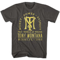 Scarface Mens S/S T-Shirt - Gold Text - Solid Smoke Hoodie, Sweatshirt | CiraTrend.com