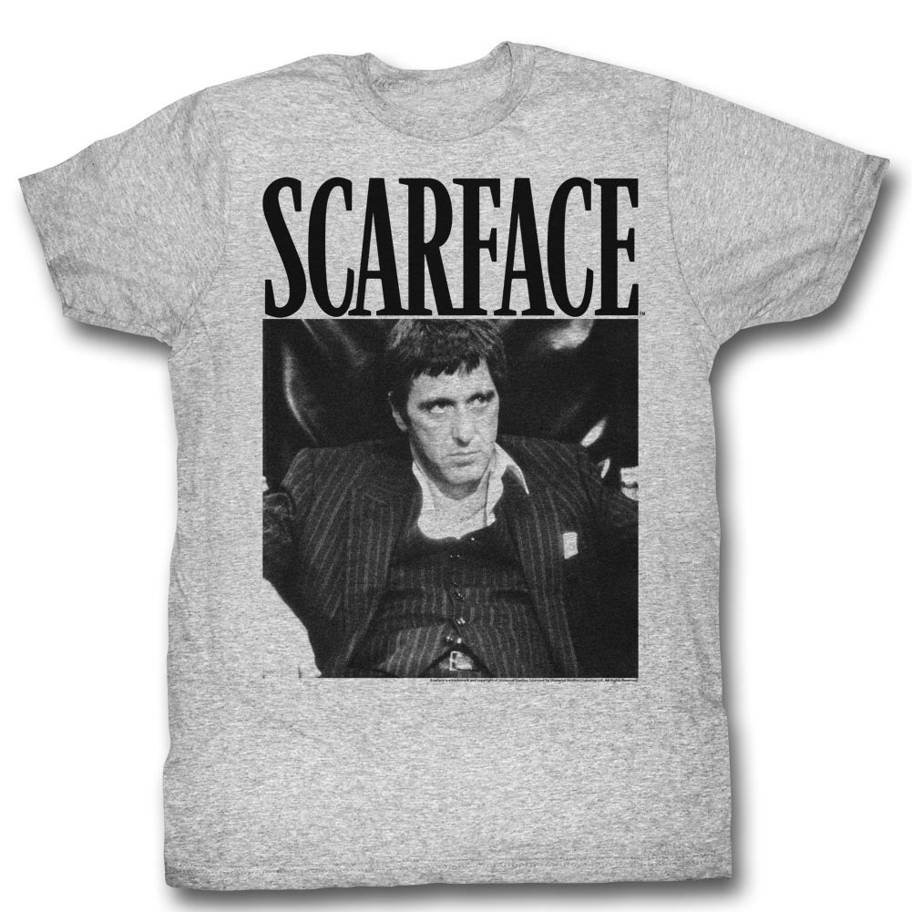Scarface Mens S/S T-Shirt - Gangsta - Heather Gray Heather Hoodie, Sweatshirt | CiraTrend.com