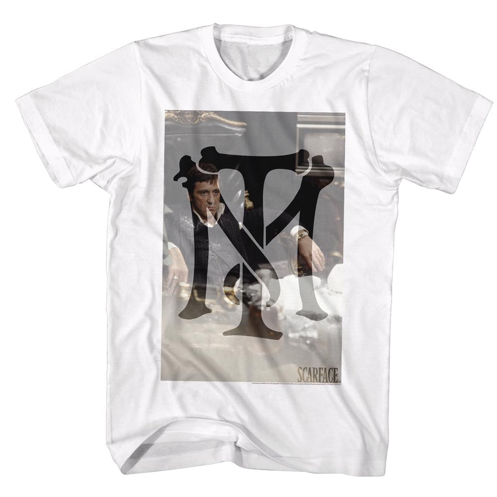 Scarface Mens S/S T-Shirt - Tonymontana - Solid White Hoodie, Sweatshirt | CiraTrend.com