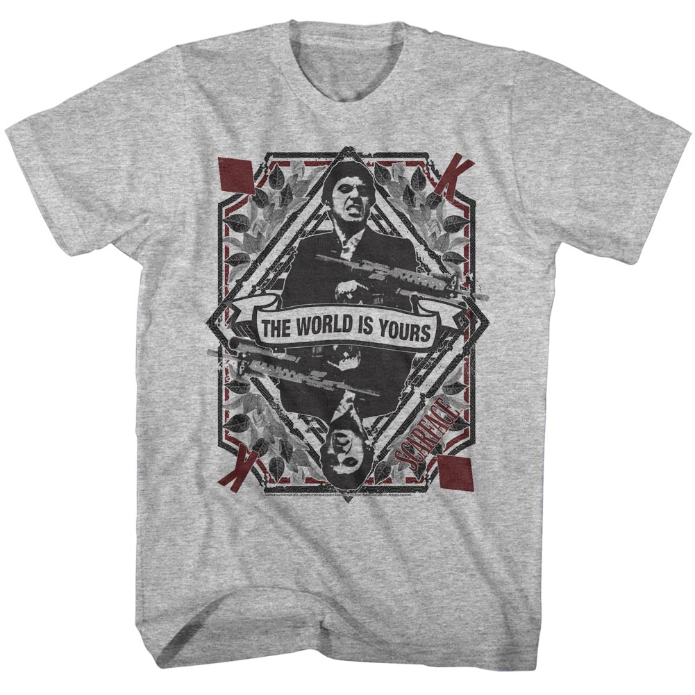 Scarface Mens S/S T-Shirt - King Of Diamonds - Heather Gray Heather Hoodie, Sweatshirt | CiraTrend.com