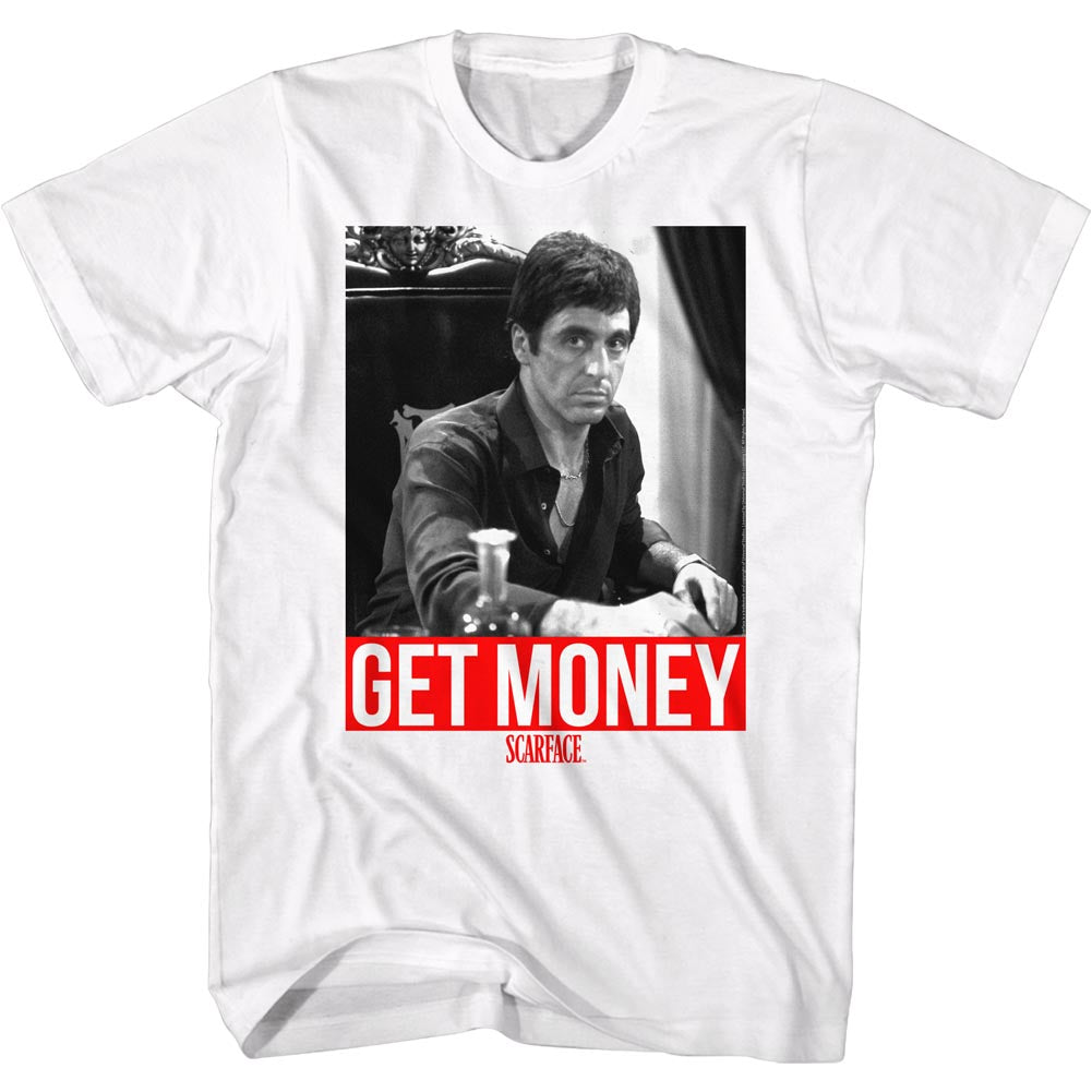 Scarface Mens S/S T-Shirt - Get It - Solid White Hoodie, Sweatshirt | CiraTrend.com