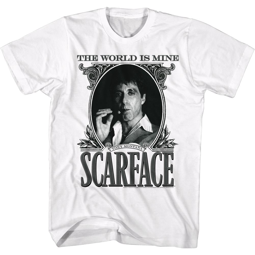 Scarface Mens S/S T-Shirt - Dollarface - Solid White Hoodie, Sweatshirt | CiraTrend.com