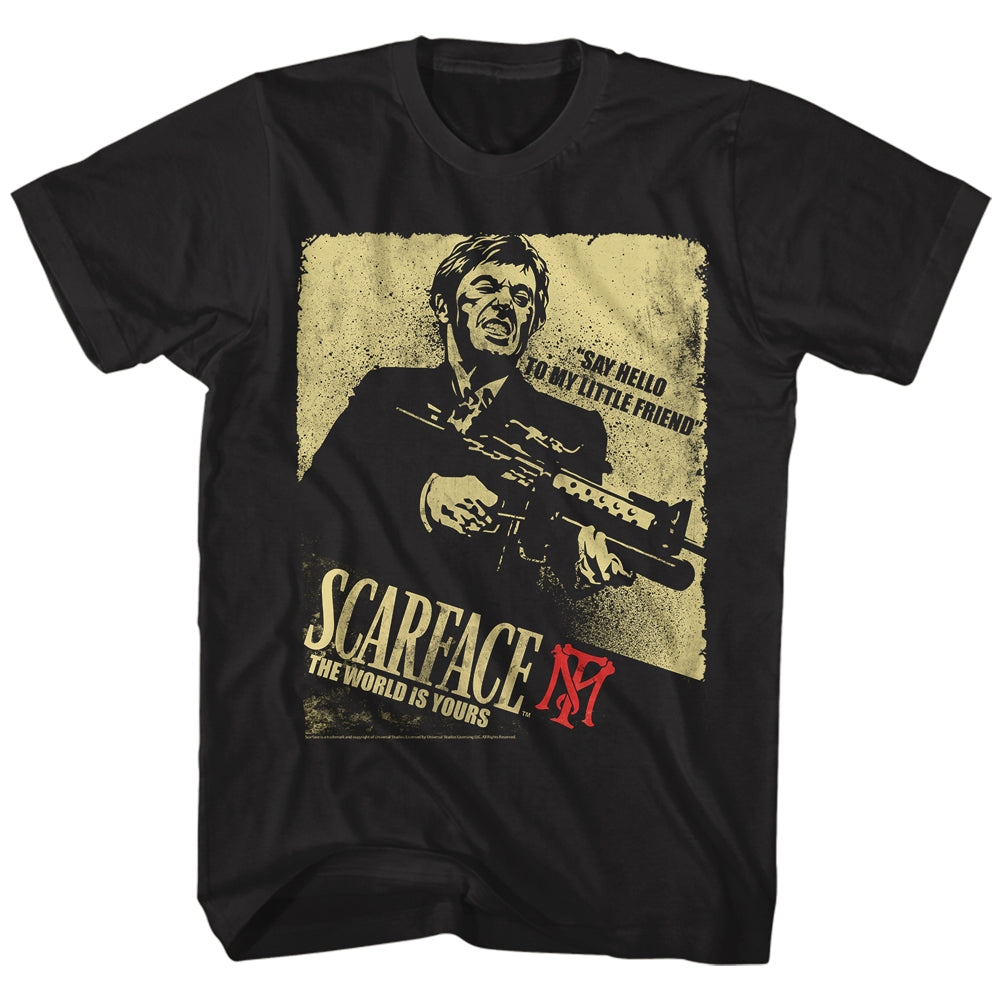 Scarface Mens S/S T-Shirt - Scarface Action - Solid Black Hoodie, Sweatshirt | CiraTrend.com