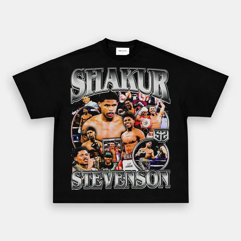 SHAKUR STEVENSON TEE Boxing T-shirt, Boxer Tee, Sports Shirt, Athletic Tee, Fitness Gift, Workout T-shirt Crewneck...