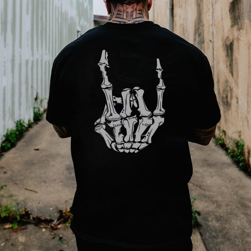 SK Rock n' Roll creative print retro short sleeve t-shirt - Naughty Clothes Men Hoodie, Sweatshirt | CiraTrend.com