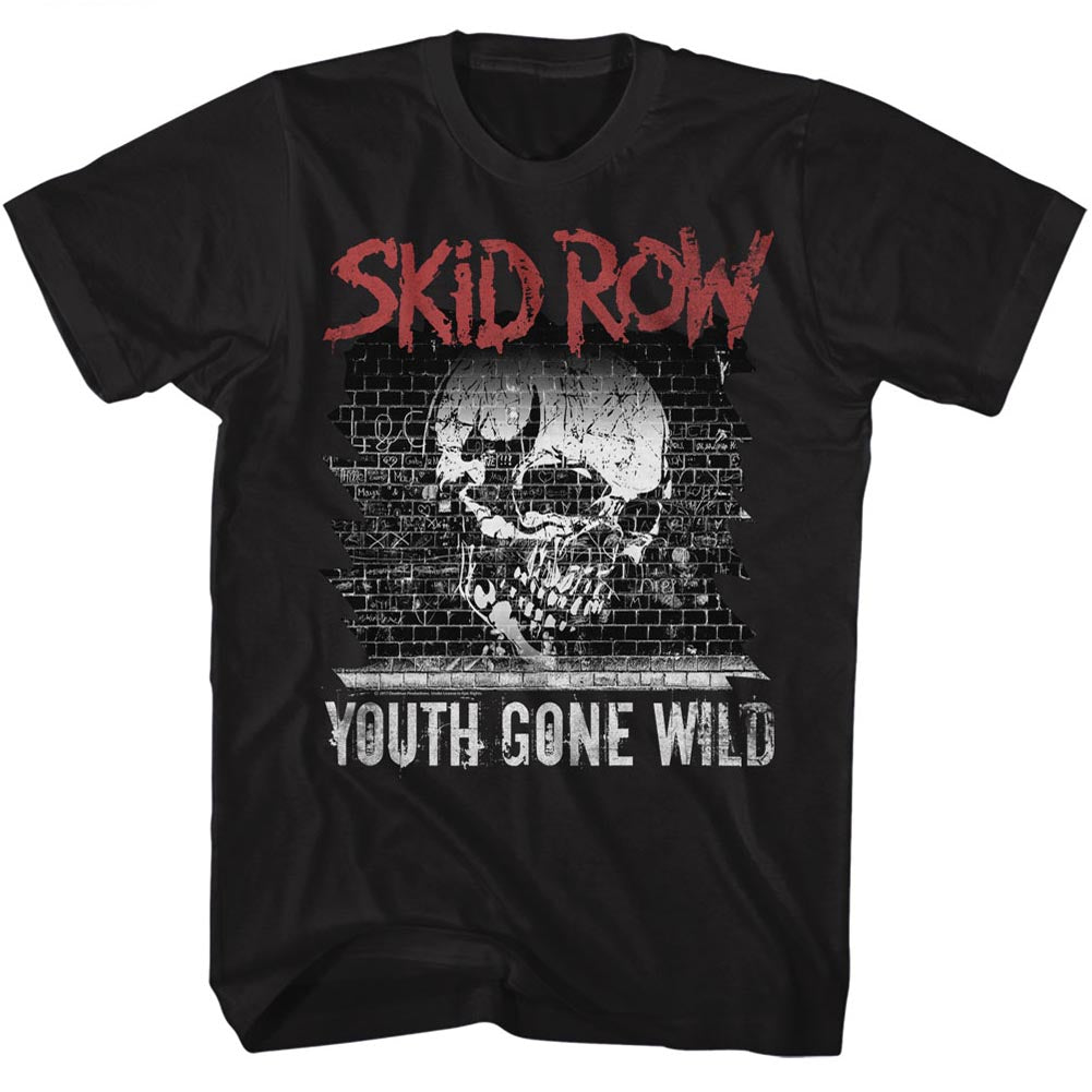 Skid Row Mens S/S T-Shirt - Graffiti Gone Wild - Solid Black Hoodie, Sweatshirt | CiraTrend.com