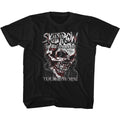 Skid Row Toddler S/S T-Shirt - Skull Chain - Solid Black Hoodie, Sweatshirt | CiraTrend.com