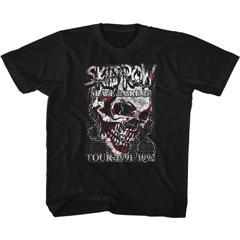 Skid Row Toddler S/S T-Shirt - Skull Chain - Solid Black Hoodie, Sweatshirt | CiraTrend.com