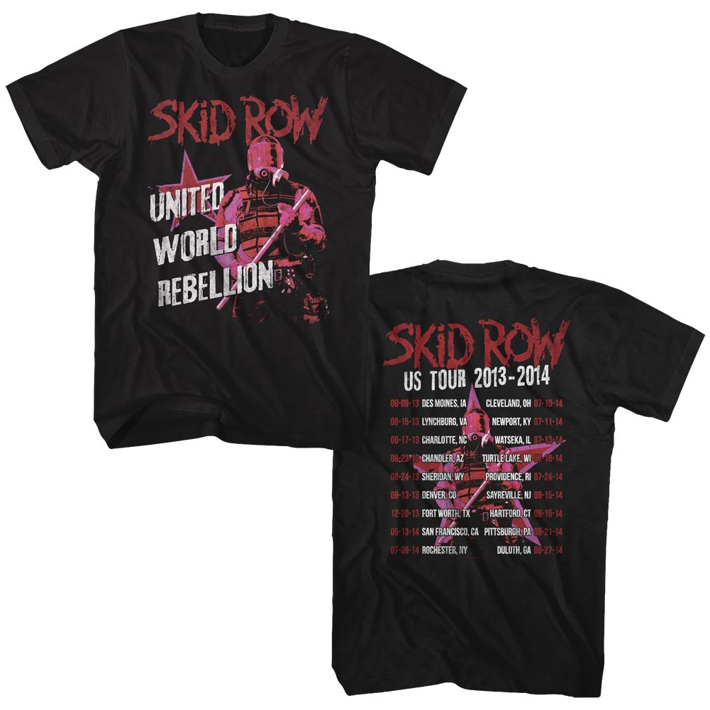 Skid Row Mens S/S T-Shirt - Uwr Tour 2013-14 - Solid Black Hoodie, Sweatshirt | CiraTrend.com