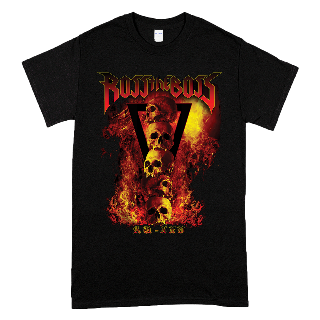 Ross The Boss "Skull Flame" T-Shirt Hoodie, Sweatshirt | CiraTrend.com (Image 1)