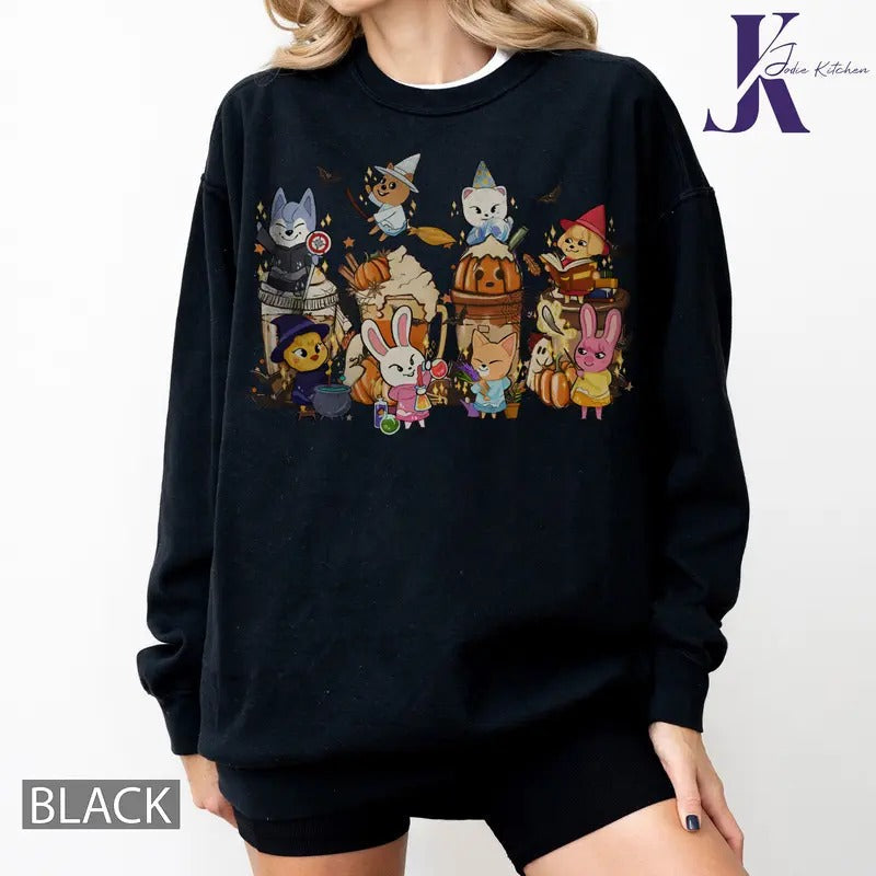 SKZ Halloween Sweatshirt, Bangtan Spooky Shirt, SKZ Halloween, Stray Halloween Hoodie, SKids Merch Tee, Kpop Halloween...