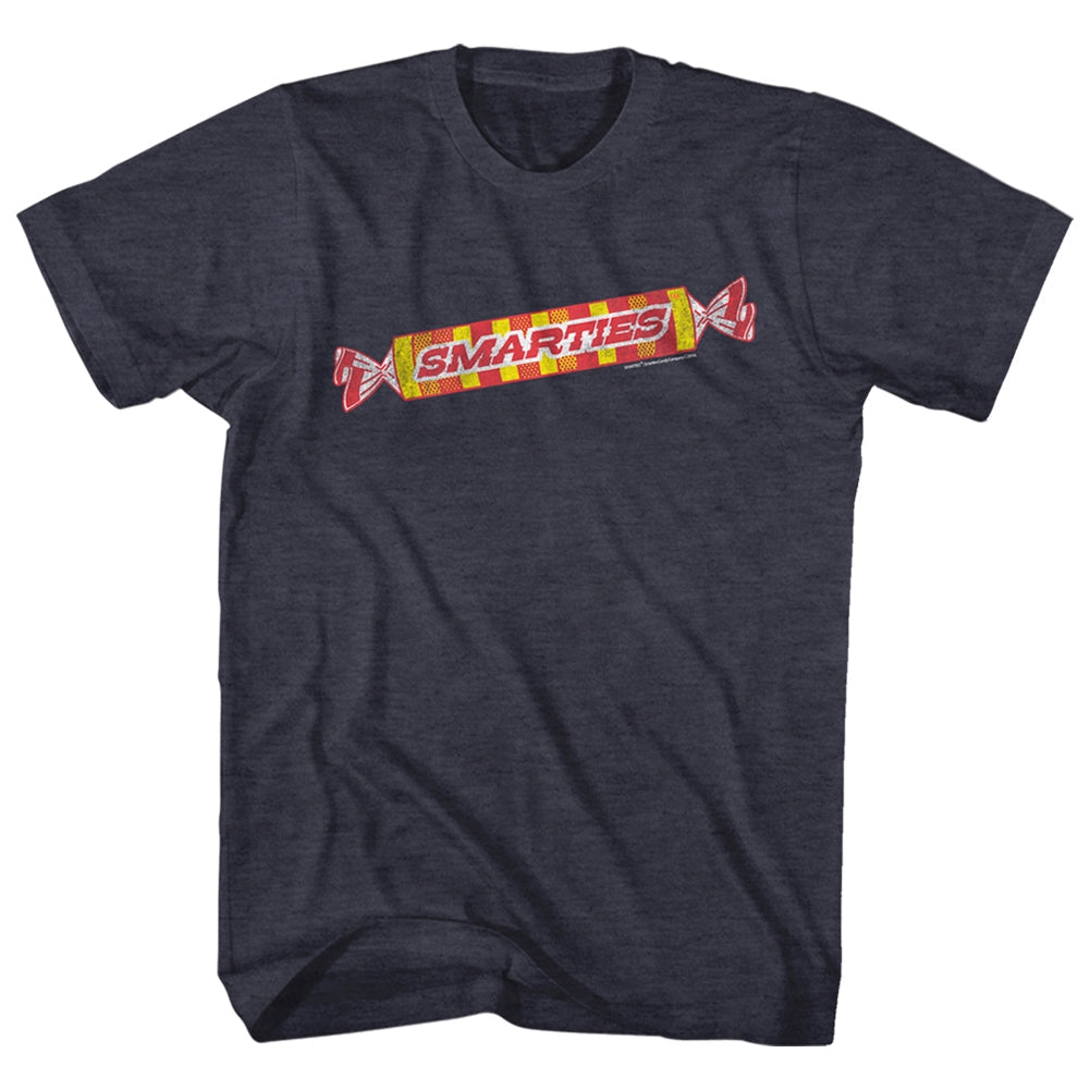 Smarties Mens S/S T-Shirt - Tri-Color Logo - Heather Navy Heather Hoodie, Sweatshirt | CiraTrend.com