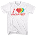 Smarties Mens S/S T-Shirt - Hearts - Solid White Hoodie, Sweatshirt | CiraTrend.com