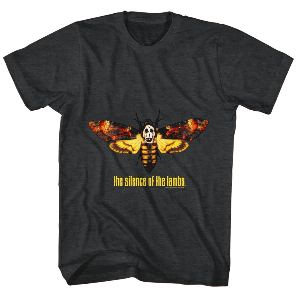 Silence Of The Lambs Mens S/S T-Shirt - Moth - Heather Black Heather Hoodie, Sweatshirt | CiraTrend.com
