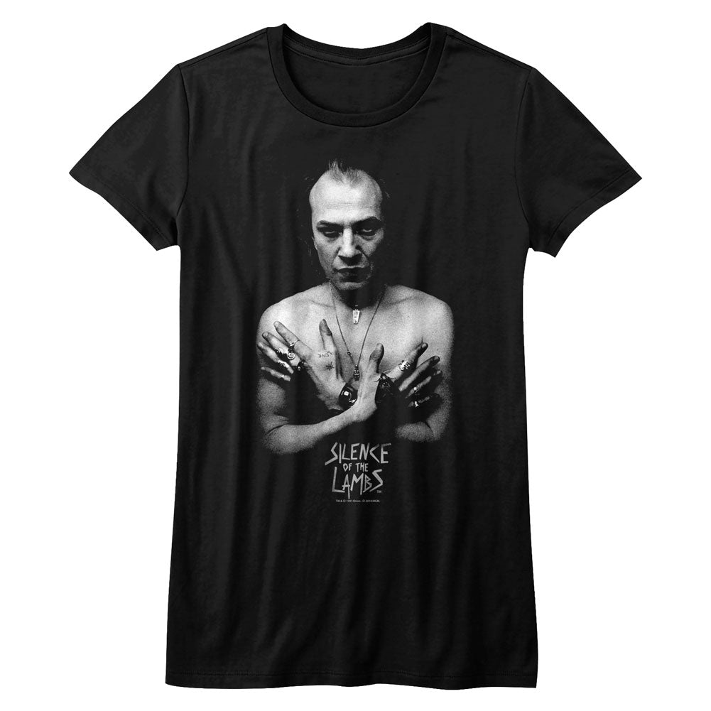 Silence Of The Lambs Girls Juniors S/S T-Shirt - Glam Shot - Solid Black Hoodie, Sweatshirt | CiraTrend.com