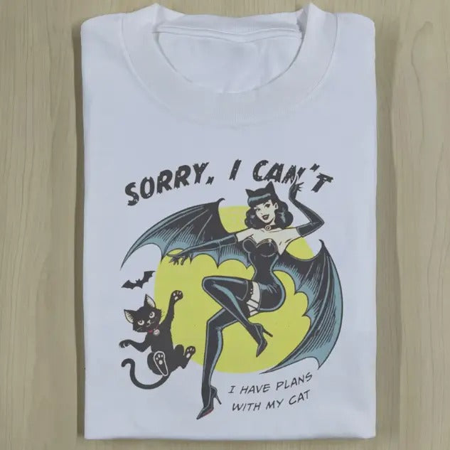 SORRY I CAN'T I HAVE PLANS HALLOWEEN TEE, Funny Halloween Shirt, Unisex T-Shirt, Gift For Men Women Hoodie, Sweatshirt