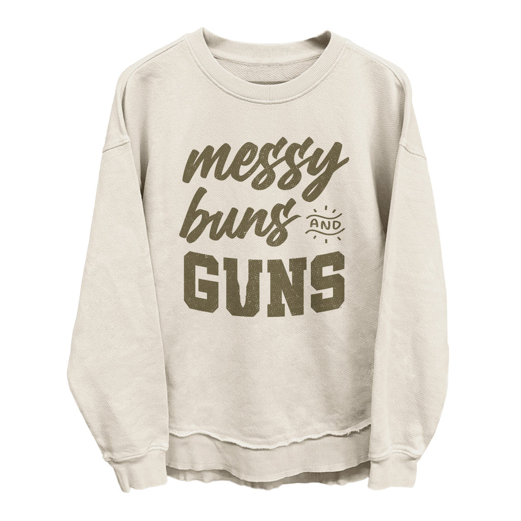Messy Buns and Guns T-Shirts, Hoodie, Sweatshirt | CiraTrend.com (Image 1)