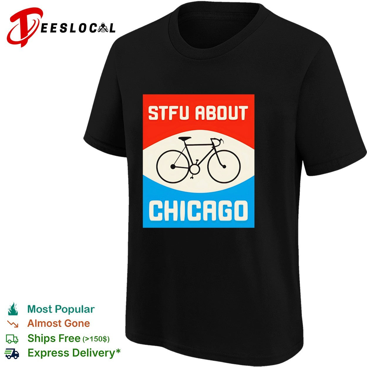 STFU about Chicago bicycle shirt