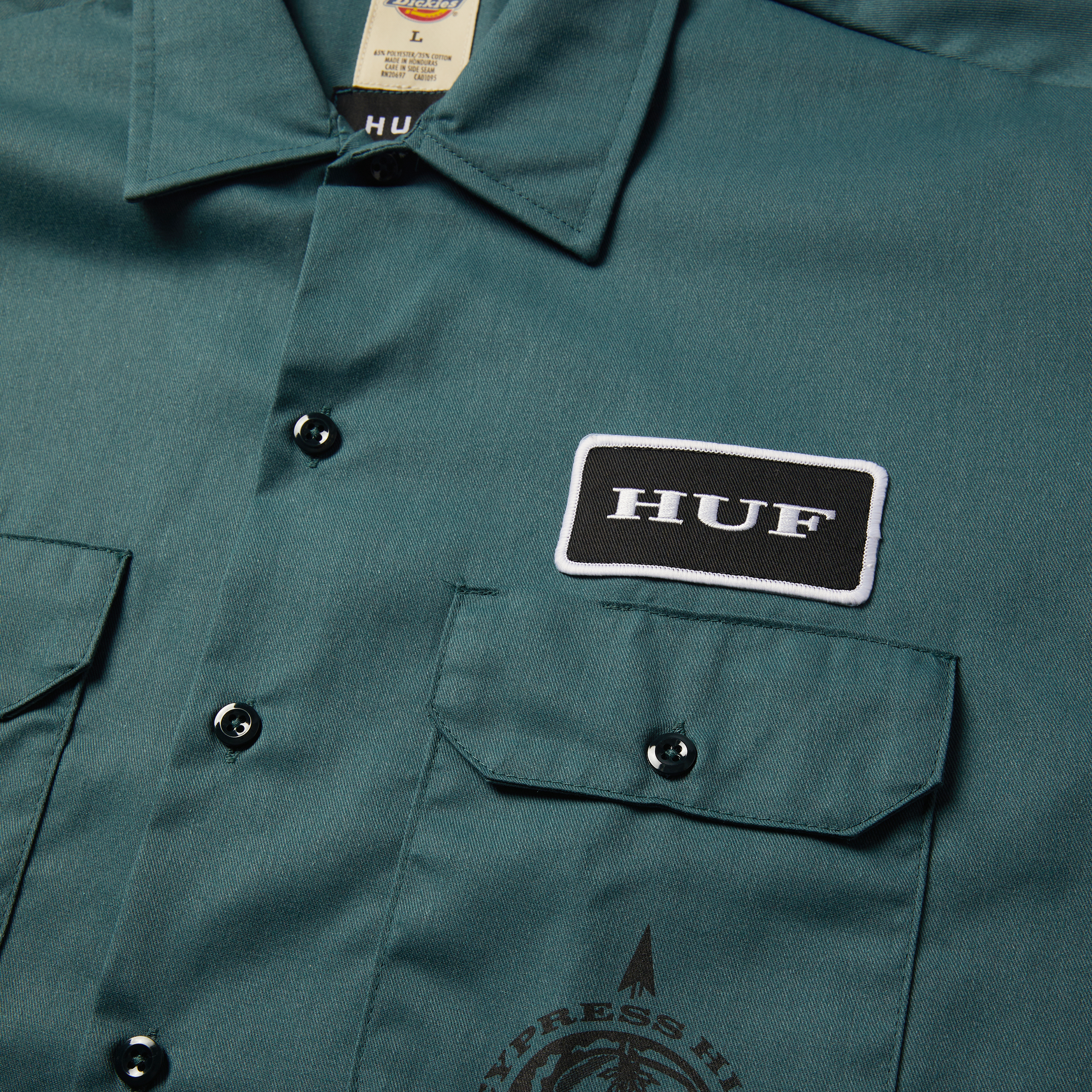 HUF x Cypress Hill Stoned Work Shirt Hoodie, Sweatshirt | CiraTrend.com (Image 3)