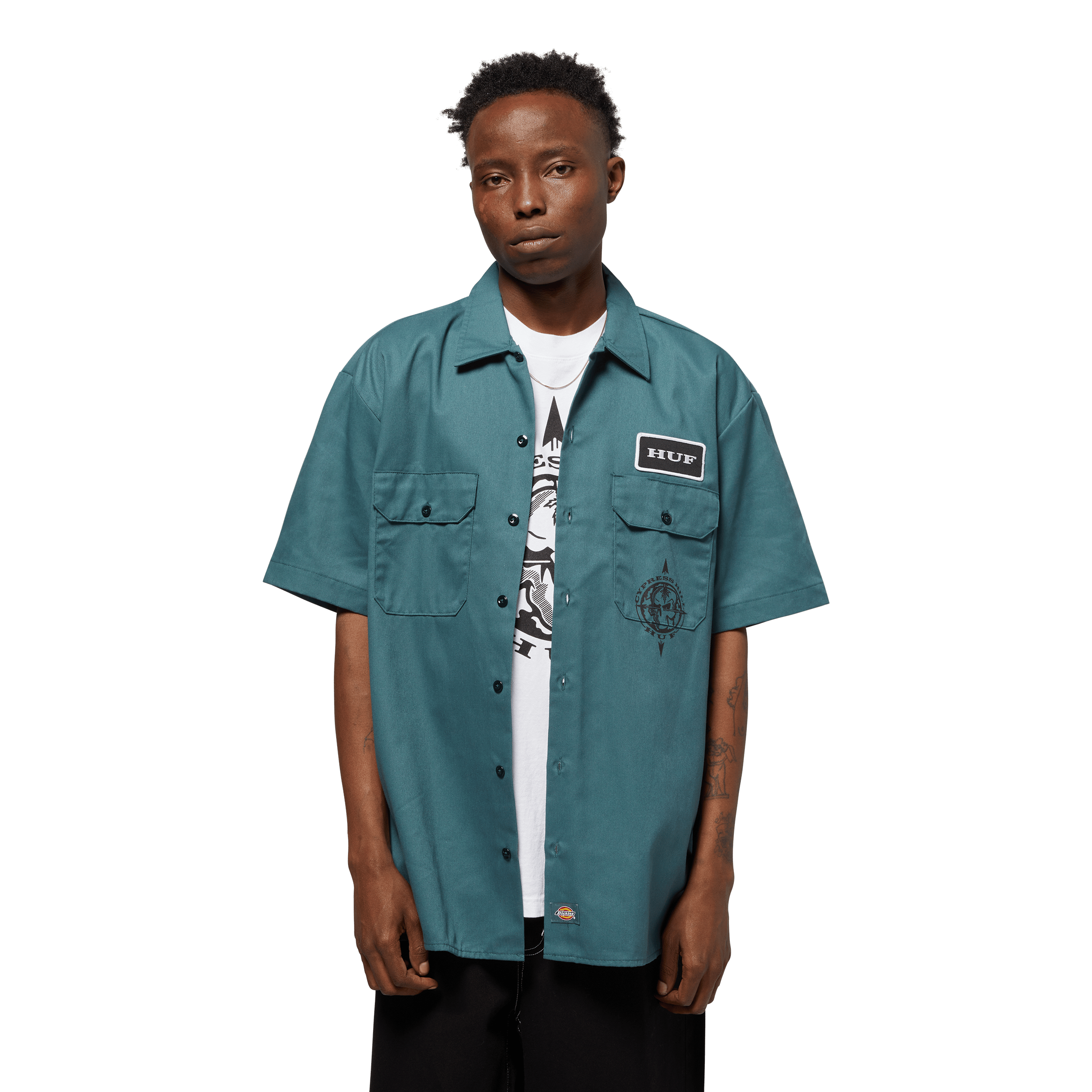 HUF x Cypress Hill Stoned Work Shirt Hoodie, Sweatshirt | CiraTrend.com (Image 5)