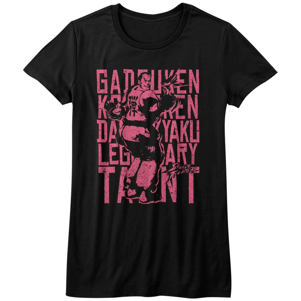 Street Fighter Girls Juniors S/S T-Shirt - Low Tier Bro Tier - Solid Black Hoodie, Sweatshirt | CiraTrend.com