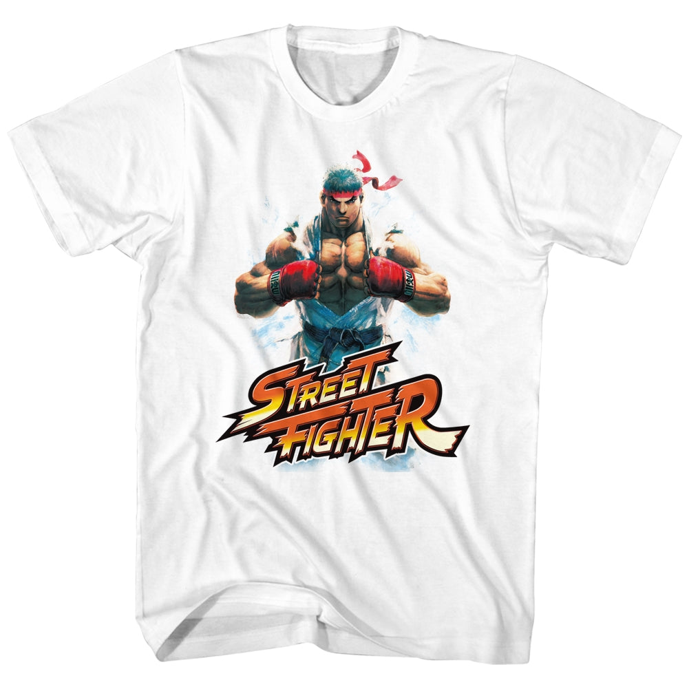 Street Fighter Mens S/S T-Shirt - Ryu - Solid White Style001 Hoodie, Sweatshirt | CiraTrend.com