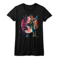 Street Fighter Girls Juniors S/S T-Shirt - Akuma - Solid Black Hoodie, Sweatshirt | CiraTrend.com