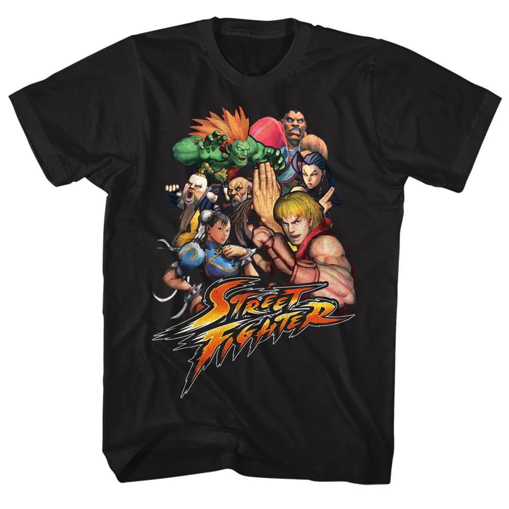 Street Fighter Mens S/S T-Shirt - Stftr - Solid Black Hoodie, Sweatshirt | CiraTrend.com
