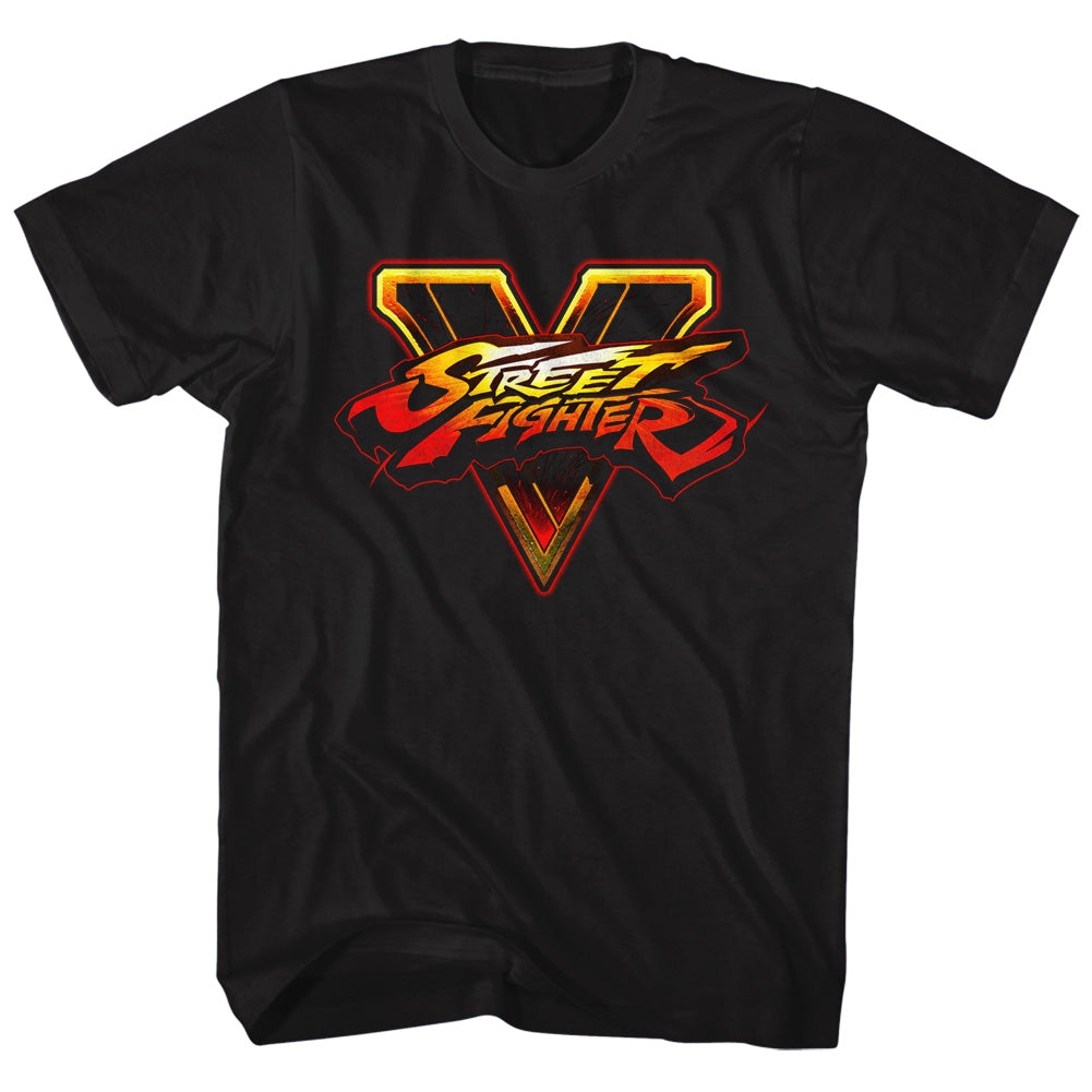 Street Fighter Mens S/S T-Shirt - Sfv Logo - Solid Black Hoodie, Sweatshirt | CiraTrend.com