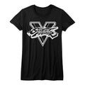 Street Fighter Girls Juniors S/S T-Shirt - Sfv Bw - Solid Black Hoodie, Sweatshirt | CiraTrend.com