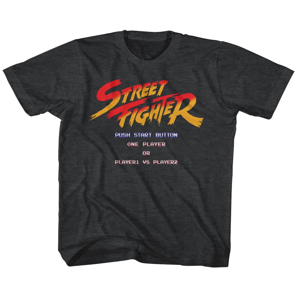 Street Fighter Toddler S/S T-Shirt - Start Screen - Heather Black Heather Hoodie, Sweatshirt | CiraTrend.com